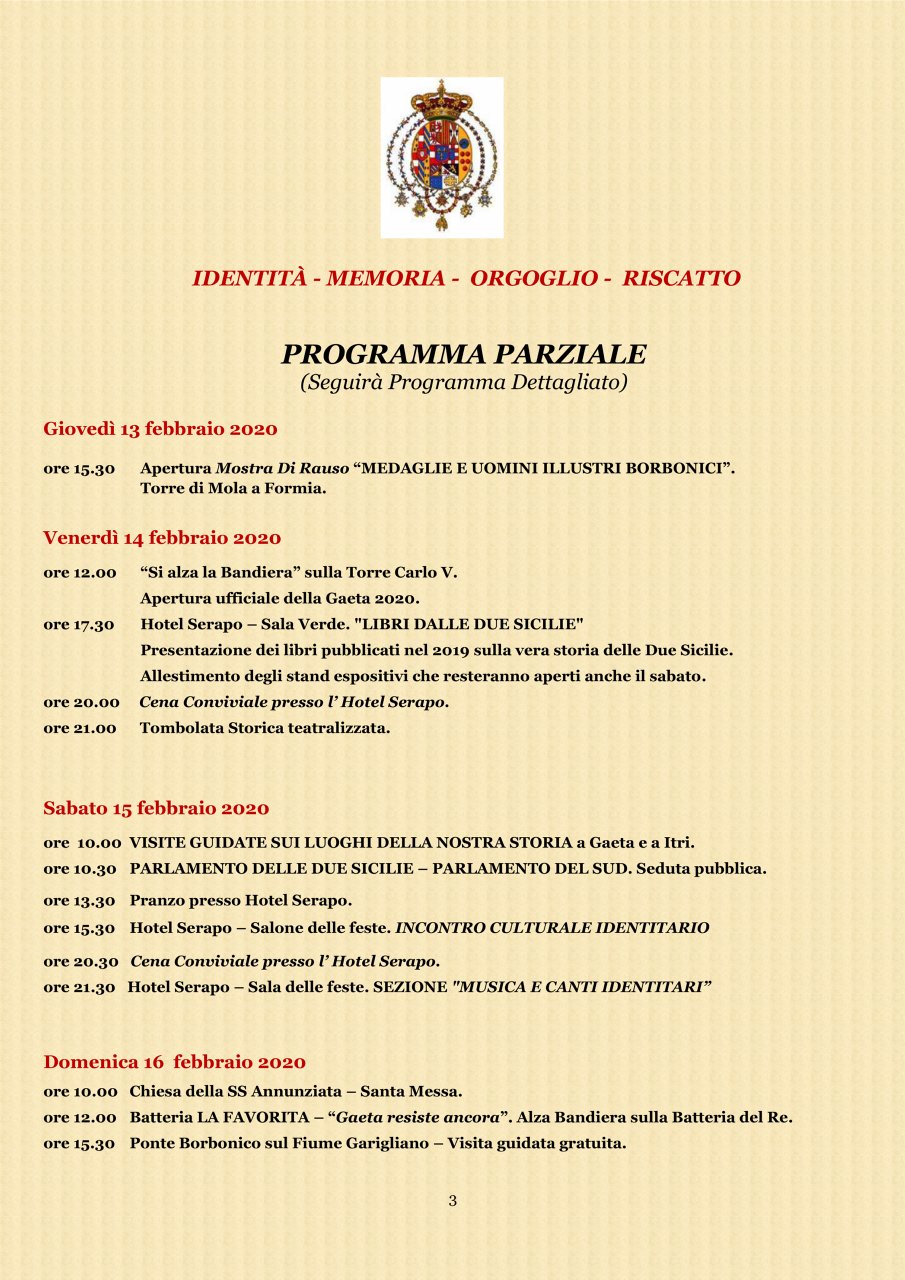 A Gaeta - Programma parziale 2#001
